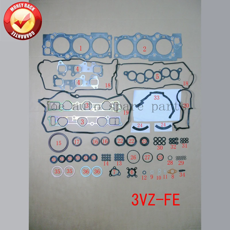 3VZ 3VZFE Engine complete Full gasket set kit for Toyota Camry/ LEXUS ES 300 2958CC 3.0L 1991-2001 04111-62050 50137100