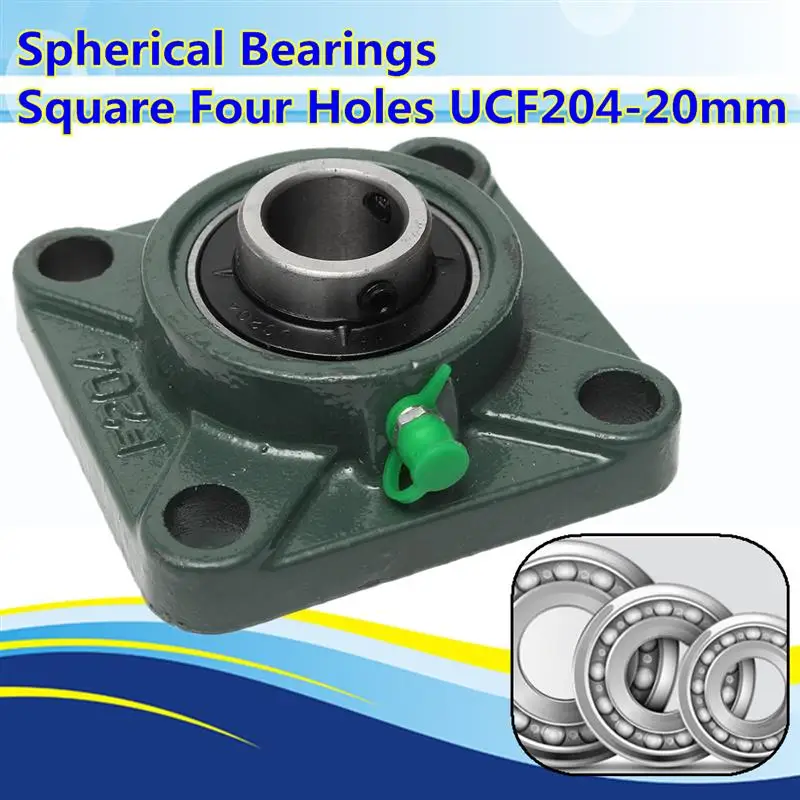 42L-K009 UCF204 d=20mm bearing housing pillow block bearing Diagonal Spherical Bearings Square Four Holes free shipping