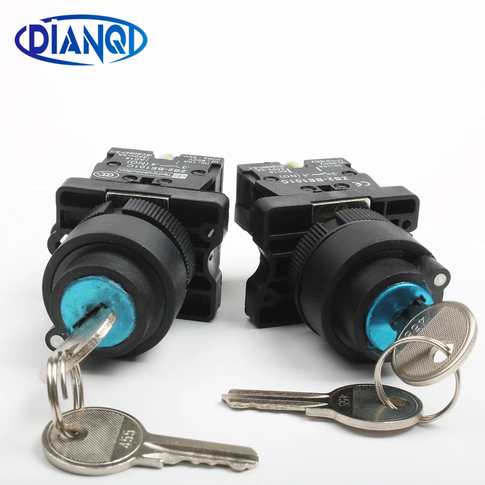 XB2-EG21XB2-EG33 2/3 positions key-operated 1NO/2NO Latching  self-Locking selector pushbutton switch 22mm