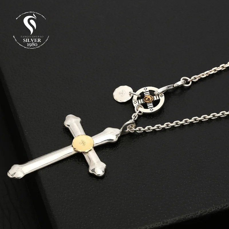 Men's Solid 925 Sterling Silver Vintage Feather Necklace Takahashi Goros Eagle Pendant Charms Chain Jewelry P8