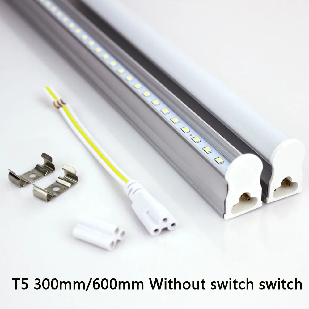 LED Tube T5 Lamp 110V 220V 230V 240V  With switch Tube 30cm 60cm 6W 10W LED Wall Lamp Warm Cold White Red blue pink green