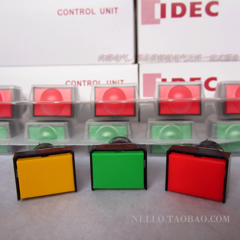 

[SA]Japan and the spring IDEC button switch 16mm rectangular self-resetting AB6H-M1 * C without light 1a1b--10pcs/lot