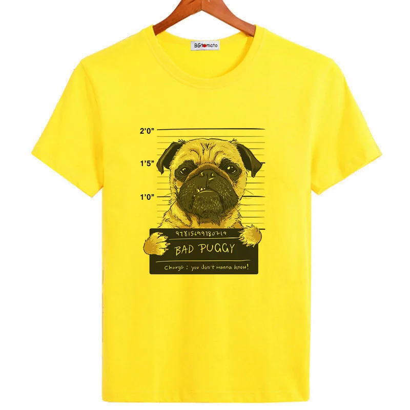 BGtomato bad puggy funny tshirt men original brand good quality cool summer t-shirt hip hop streewear funny tops