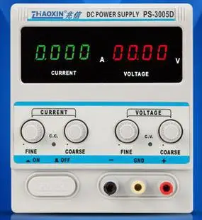 

Fast arrival ZHAOXIN PS-3005D 0-30V/0-5A 0.01V/0.001A LED Display Switching Variable DC Power Supply 220V 4Ps