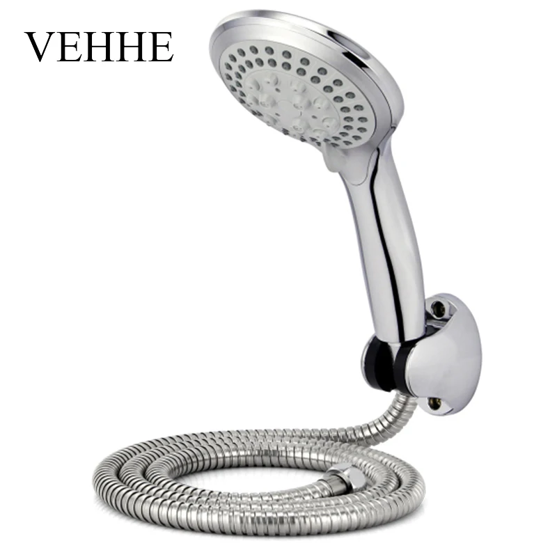 VEHHE 5 Mode Adjustable Shower Head Set Silicon Gel Water Outlet Rainfall Nozzle Set Water Saving ABS Chrome Bathroom Accessory