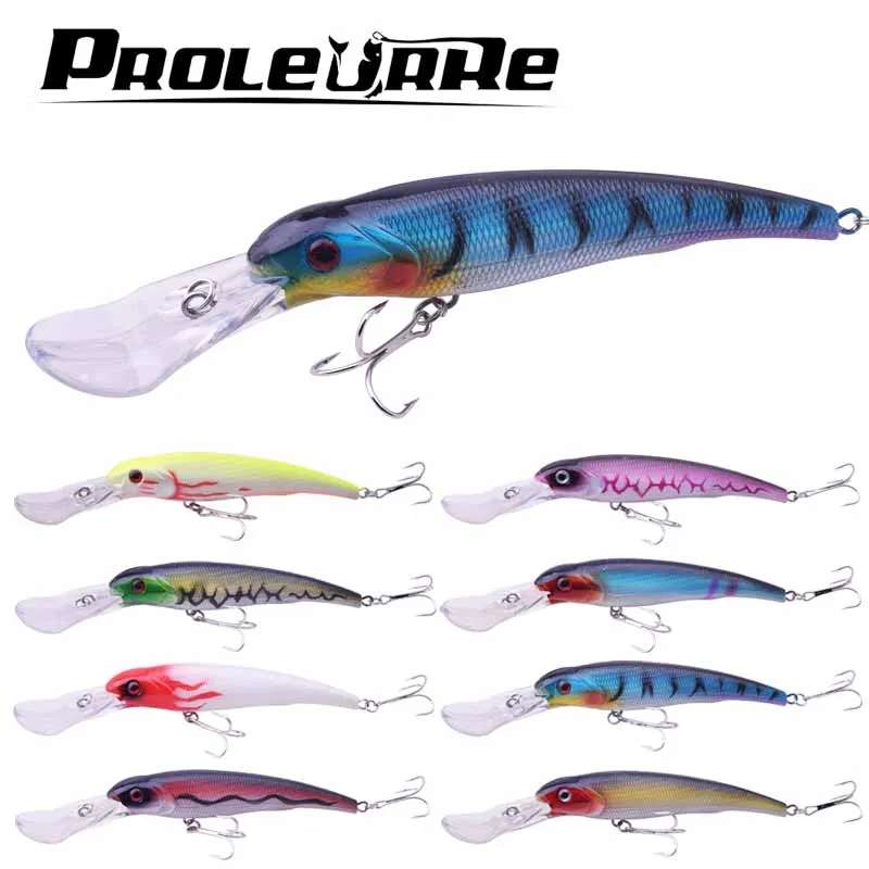 

1Pcs 30g 16.5cm Big Minnow Fishing Lures 3D Eyes Plastic Crank Bait Swimbait Sinking Wobbler Japan Deepswim Saltwater Hard Bait