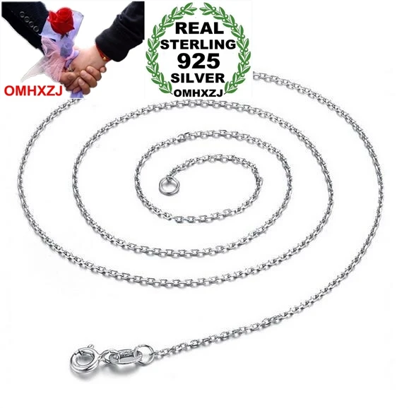 OMH Wholesale Fashion joker Woman 16 & 18 inch  925 Sterling Silver O Word Short Chains Necklaces Gift NK05