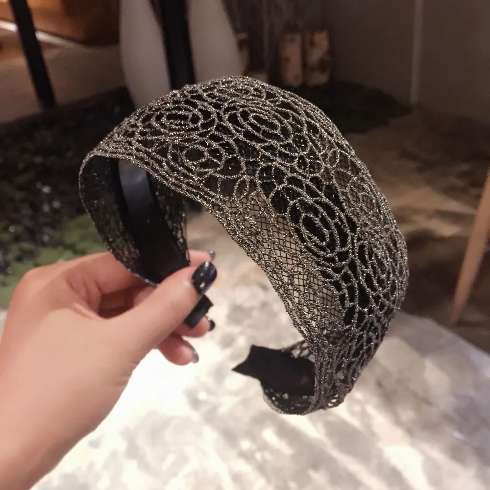 

Fashion Lace hair hoop Hair Accessories Women Girls flowers Hair Band Hair Ponytail Rope Hairbands headwear