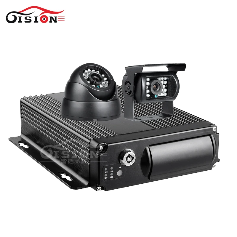 Indoor+Outdoor 2Pcs HD Vehicle Camera +GPS Wifi 4CH SD Car Mobile Dvr Kits Free Shipping Real Time Reocord CMSV6 Free Car Dvrs