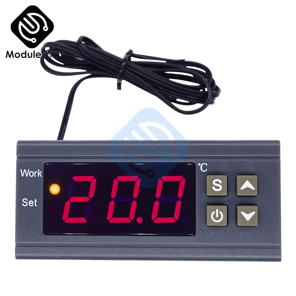 MH1210W 90-250V 10A 220V Digital Temperature Thermostat Regulator Controller -50~110 Celsius Heating Cooling Control NTC Sensor