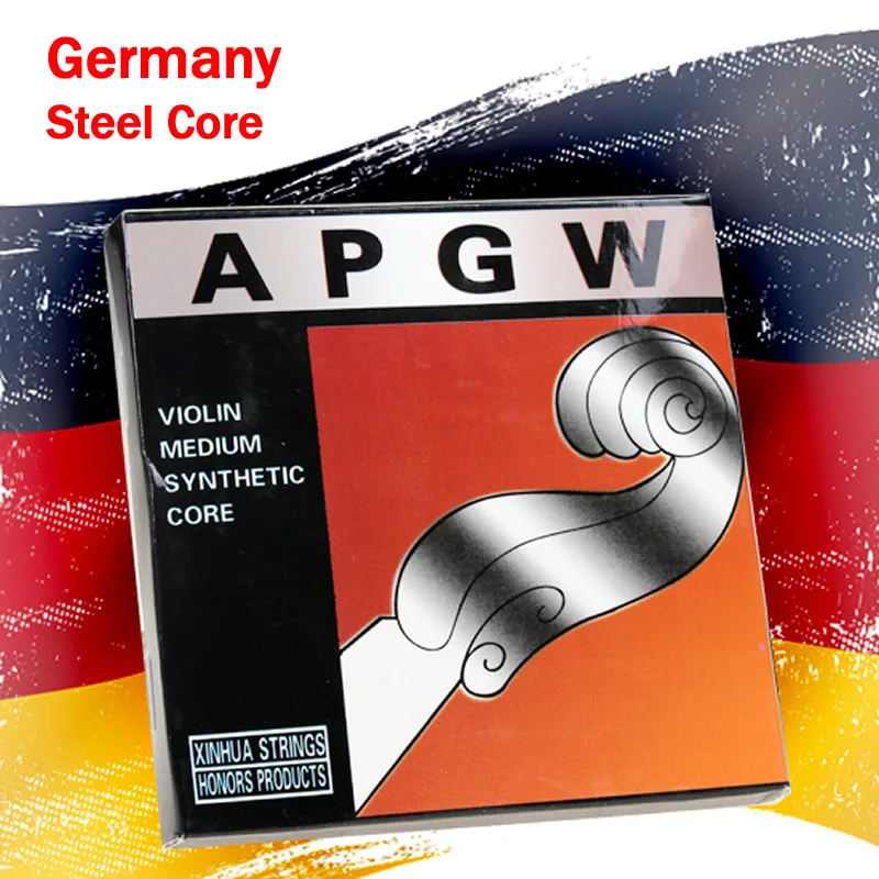 Apgw-ドイツのスチールコアナイロン弦、e a d gバイオリン弦、フル