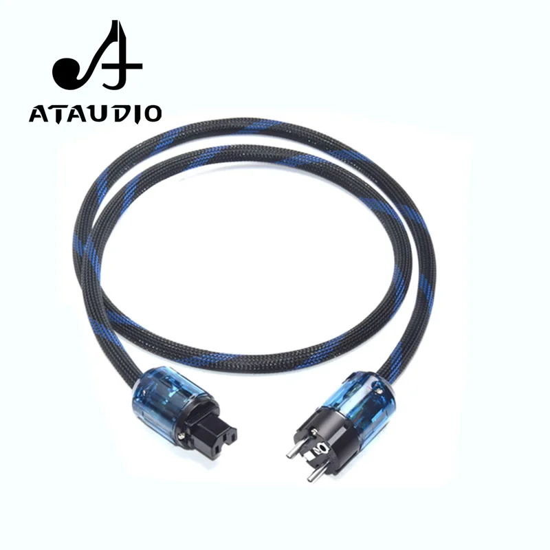 ATAUDIO Hifi 電源ケーブル EUR プラグ付きアンプ DVD 用高性能電源ケーブル