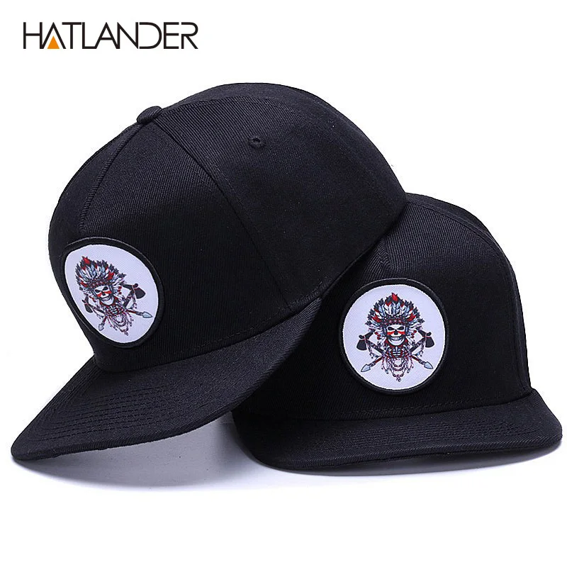 HATLANDER-Boné de beisebol ósseo para homens e mulheres, chapéus Hip Hop, boné solar equipado, Flat Bill Snapback, original, alta qualidade