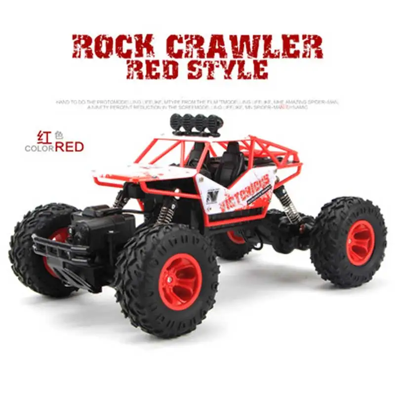 RC Racing Car 4WD Rock Crawler Radio Remote Control Car 2.4G Double Motors High Speed Vehicle Model Climbing Off-Road Buggy Toy
