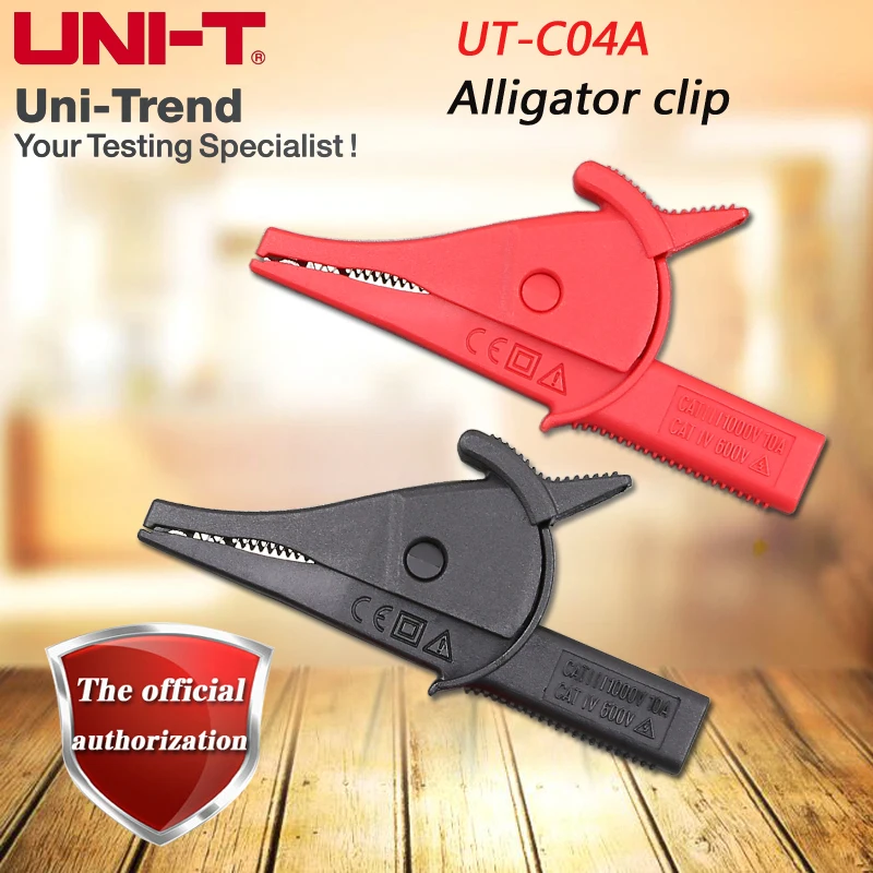 UNI-T UT-C04A Straight-hole Alligator Clip for UT231, UT233, UT531, UT532, UT533, UT502A, UT595, UT805A, UT241, UT243, etc.