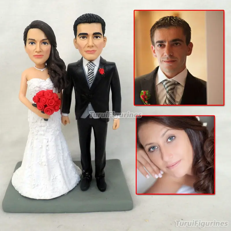 doctor wedding cake topper lover gift Custom Wedding Birthday sculpey Clay Figurines a mini version of myself from Photo