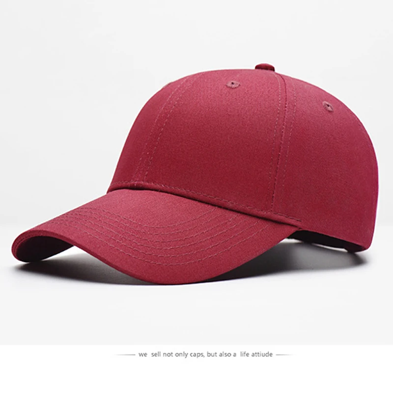 Blank Solid Red Pink Black Color Summer Baseball Cap Trucker Curved Brim Bent Bill Tennis Sport Football Golf Badminton Hat