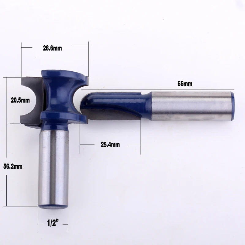 2ピース1/4 "1/2"シャンク3/8 "1/2"直径フルートとビーズ一致ジョイントルータービットセットchwjw