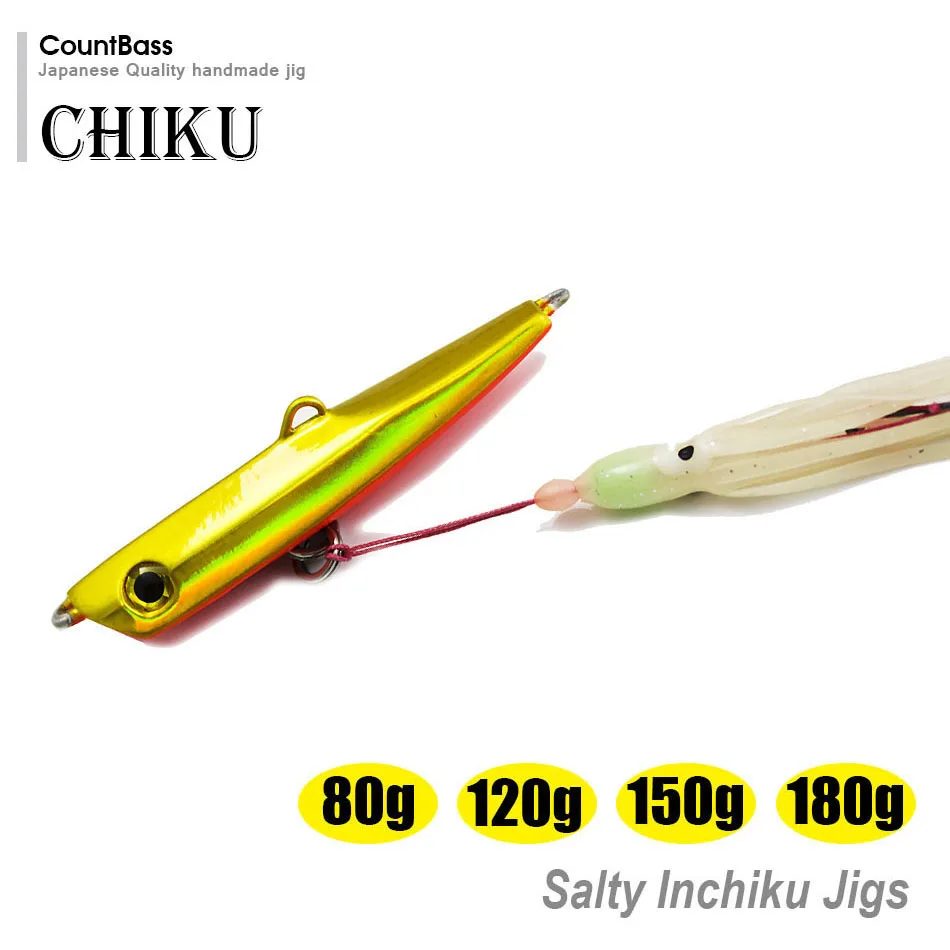 Countbass 150 g 5,3 Unzen Inchiku Jigs mit Octopus Assist Hook, Squid Jigging, Saltwater Bottom Ship Snapper Angelköder – Detail 3