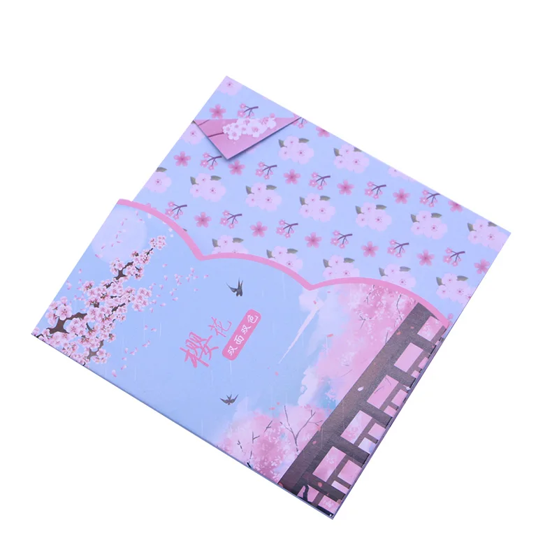 50 قطعة 15 سنتيمتر مربع اوريغامي ورقة مزدوجة الجانب الأزهار للطي ساكورا أوراق الحرفية الاطفال اليدوية scrapبها بنفسك سكرابوكينغ الحرفية الديكور