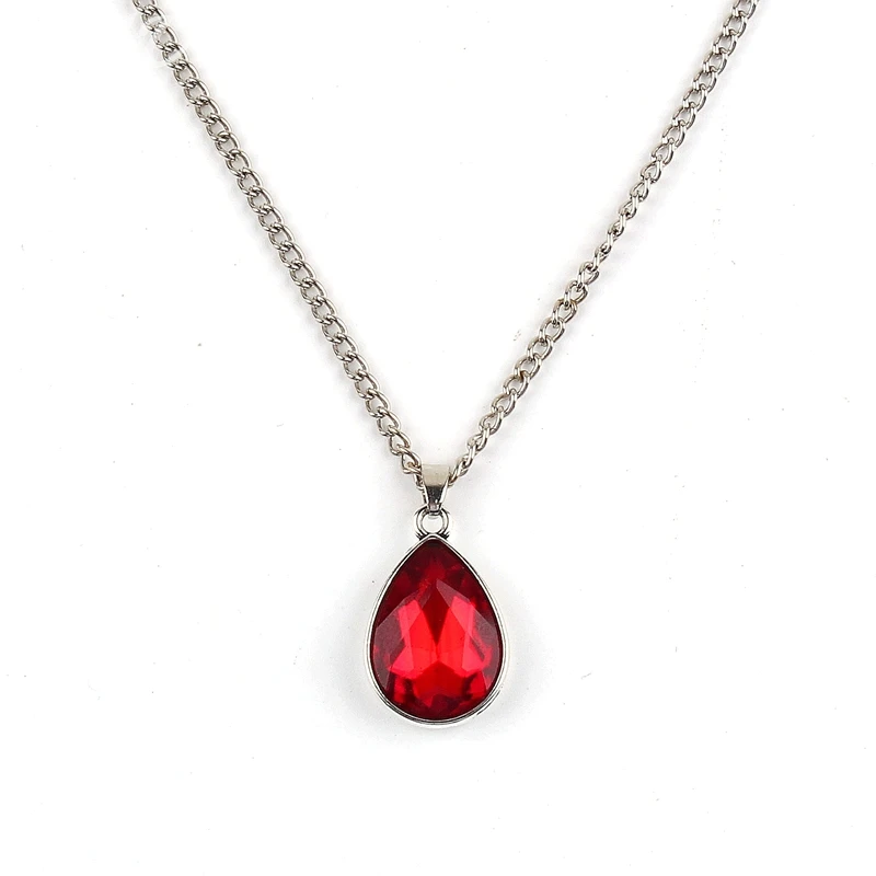 1set Vintage Water drop Pendant Necklace & earrings Fashion Jewelry red