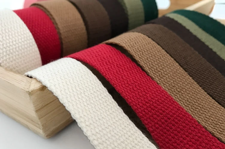 20MM Width Thick Plain Color polyester cotton canvas Webbing Ribbon bag Belt Strap Garments crafts Accessories