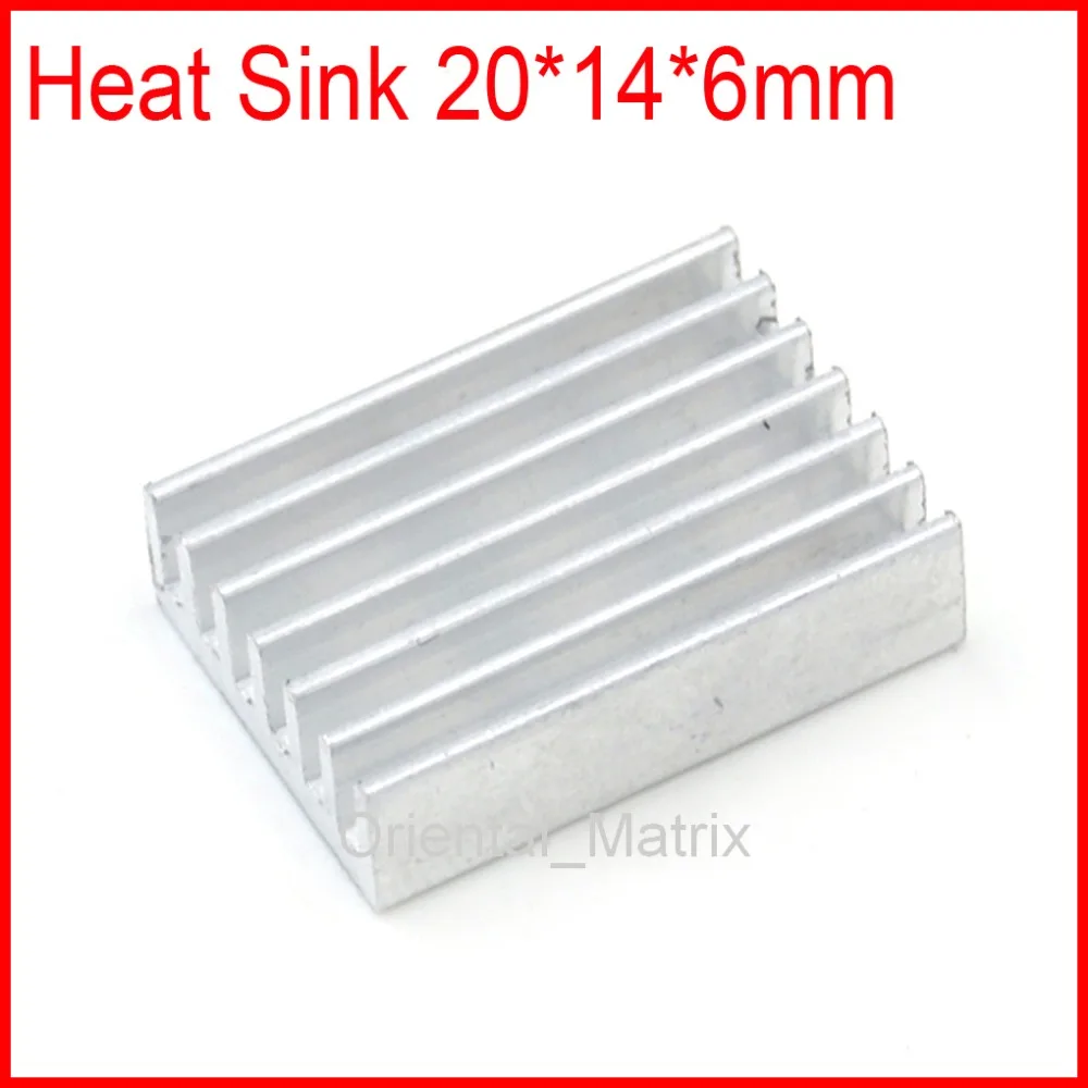 Free Shipping 20pcs HeatSink Heat Sink Radiator 20*14*6mm Small Radiator - Silver