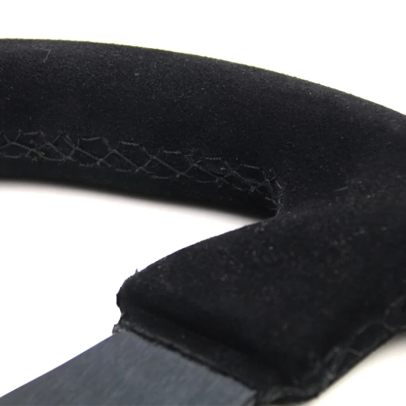 13Inch (330mm) Racing Steering Wheel leather black Sutures Steering Wheel Flat Racing Steering Come with horn button