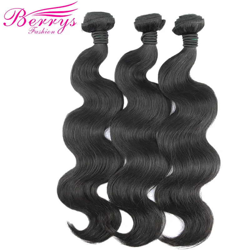 Brazilian Body Wave Remy Hair 3 Bundles 100% Human Hair Extensions 1Lot 10Inches to 28Inches Hair Weave Berrys Fashion Hair