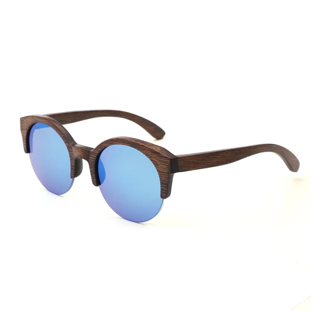 BerWer Brown Color Bamboo Sunglasses Men Wooden Sun Glasses Women Brand Wood Glasses Oculos De Sol Masculino