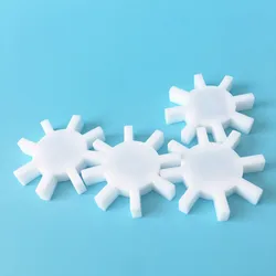 3pcs , 40*7mm PTFE Magnetic Stirrer Gear Type Octagonal Magneton Stir Bar Spinbar Stirring Mixer