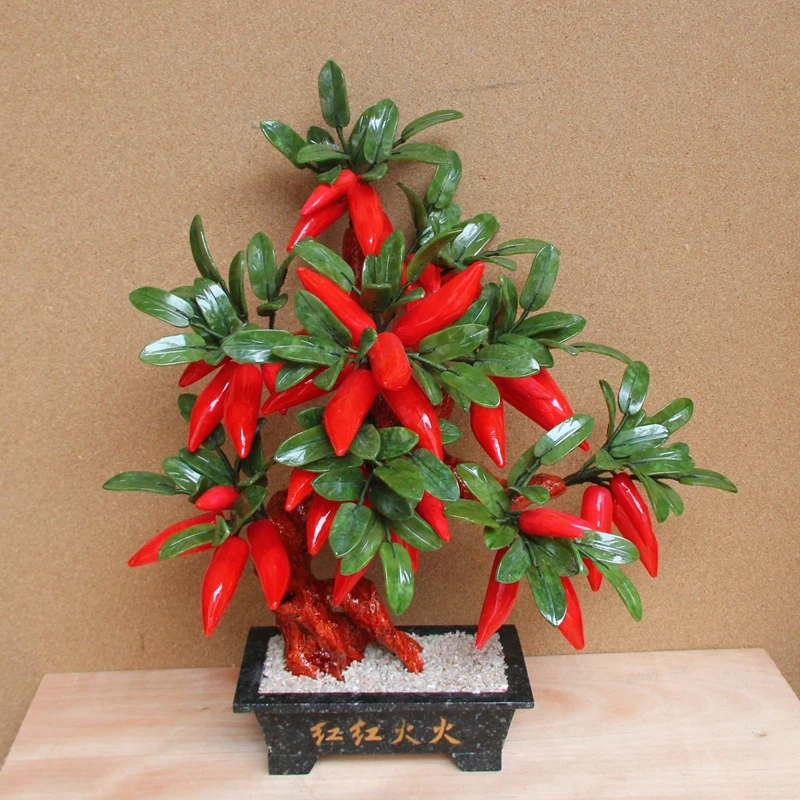 Jade bonsai thriving 28 jade jade pot pepper tree ornaments Home Furnishing jewelry gift room