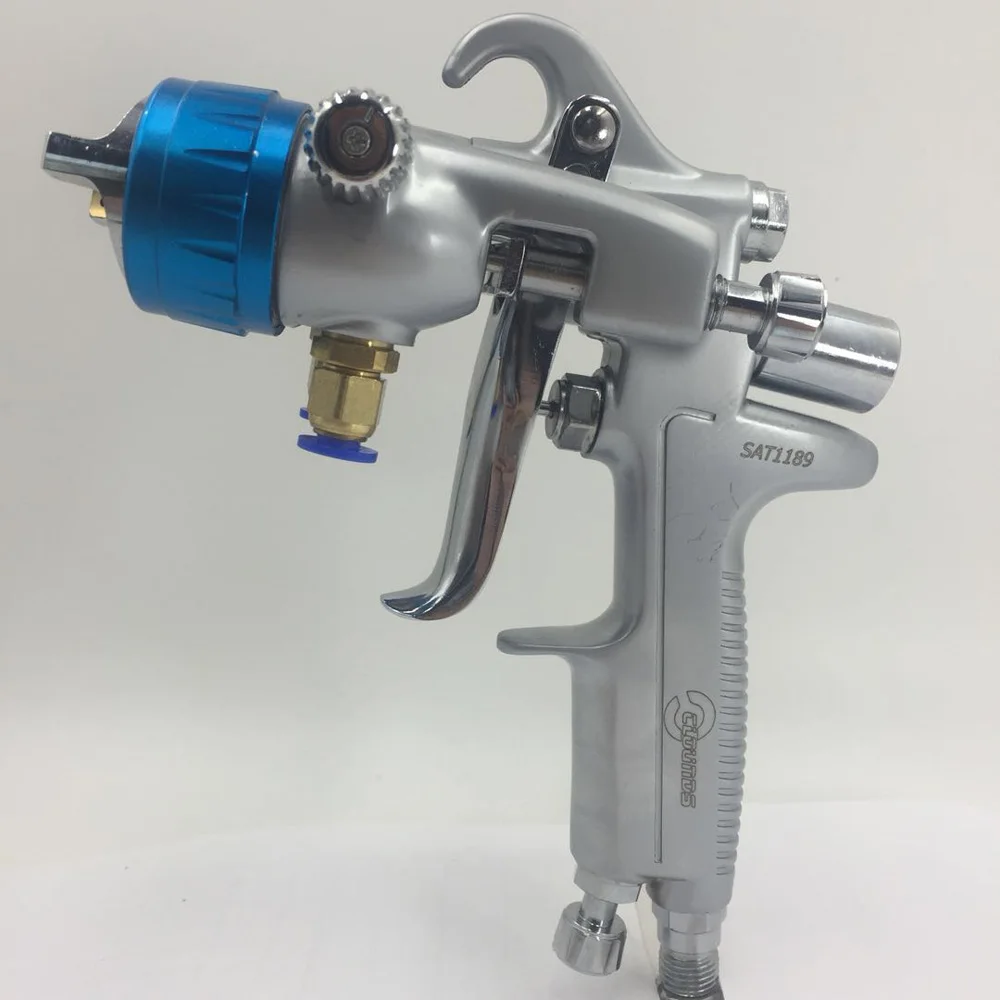 SAT1189 nano chrome painting high pressure airbrush double action pneumatic sprayer double nozzle spray gun pneumatic tool