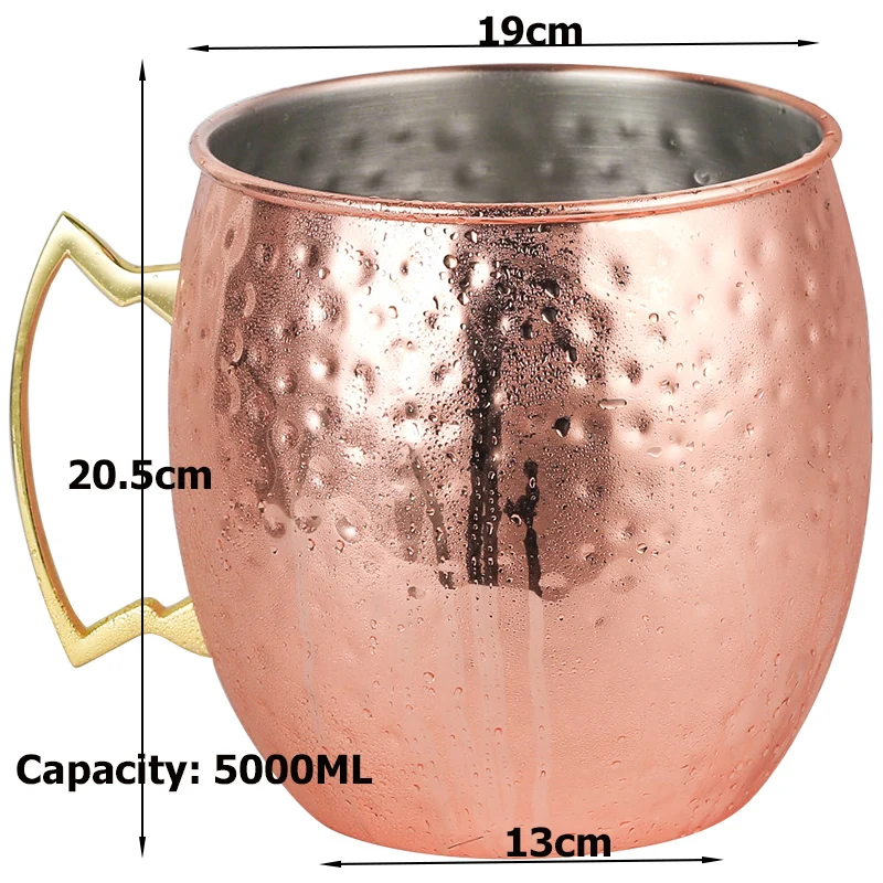 巨大な槌で打たれたモスカウミュール、メガマグ、アイスバケットマグ、5l