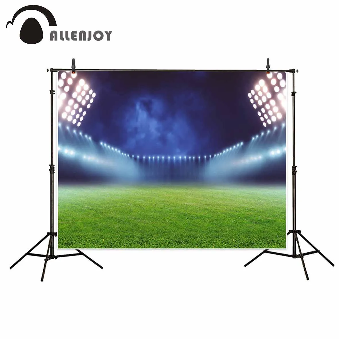 Allenjoy football field hall stadium grassland smoke photography backdrops for photo shoot background photography for studio