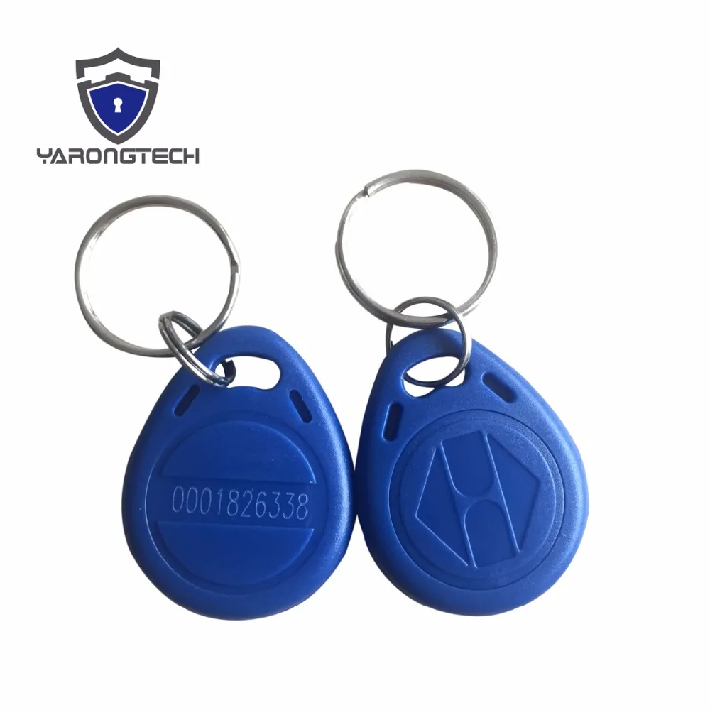 

100pcs 125Khz TK4100 Unique ID Proximity ABS Waterproof blue RFID Tag,rfid key,rfid Keyfob for Access control