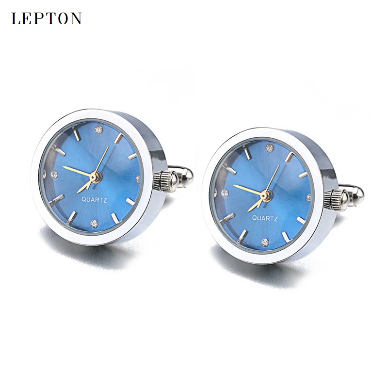 Hot Sale Battery Digital Watch Cufflinks For Men Lepton Real Clock Cufflinks Watch Cuff links for Mens Jewelry Relojes gemelos