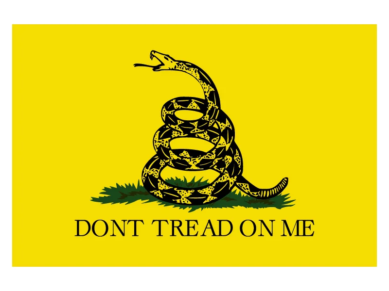 90*150cm 60*90cm 40*60cm 15*21cm Don't Tread on Me Banner 3*5 Feet Gadsden Flag Banner Home Decoration