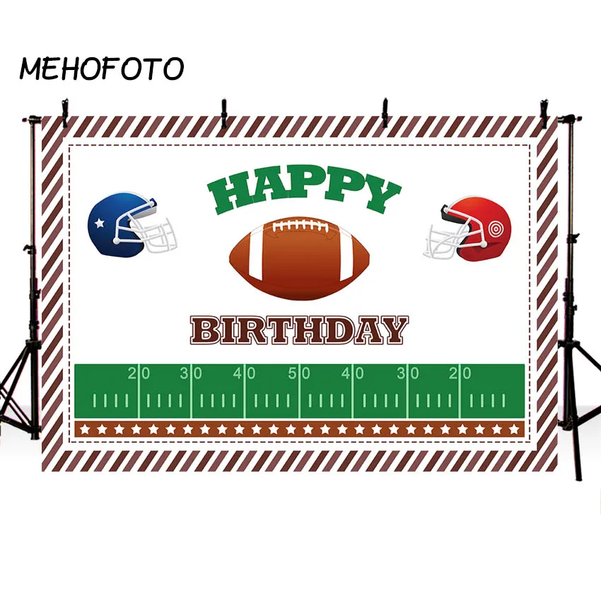 

Football Photography Backdrops Sports Theme Birthday Party Banner Decor Background for Photo Booth Custom Backdrop