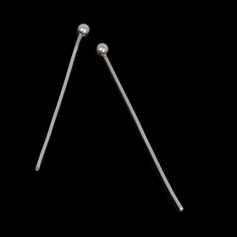 Different sizes 20mm / 25mm / 30mm Stainless Steel Head Pins 50pcs / Pack Ball Pins Jewelry Findings For Jewelry Making