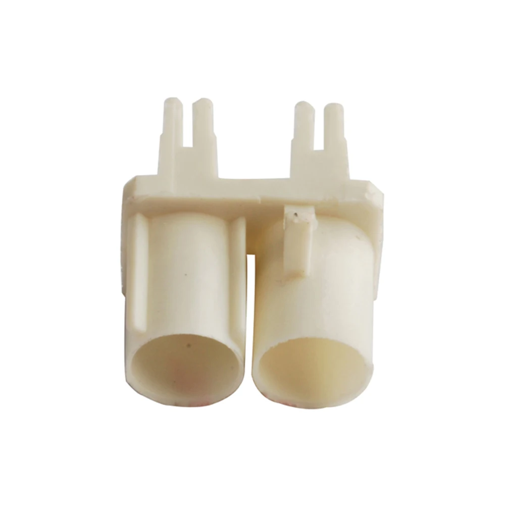 Eightwood escudo plástico habitação de smb duplo fakra b plug conector macho conector de rádio do carro antena reciever adaptador pcb montado branco