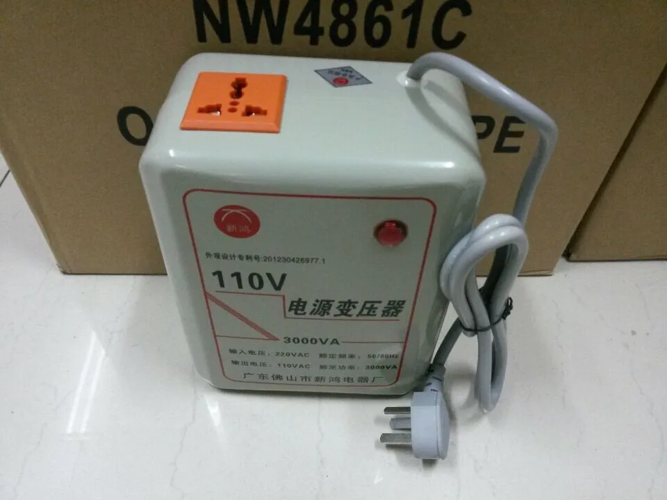 3KW autotransformer 220V input 110V output 3 220V 110V iron ring with Jack