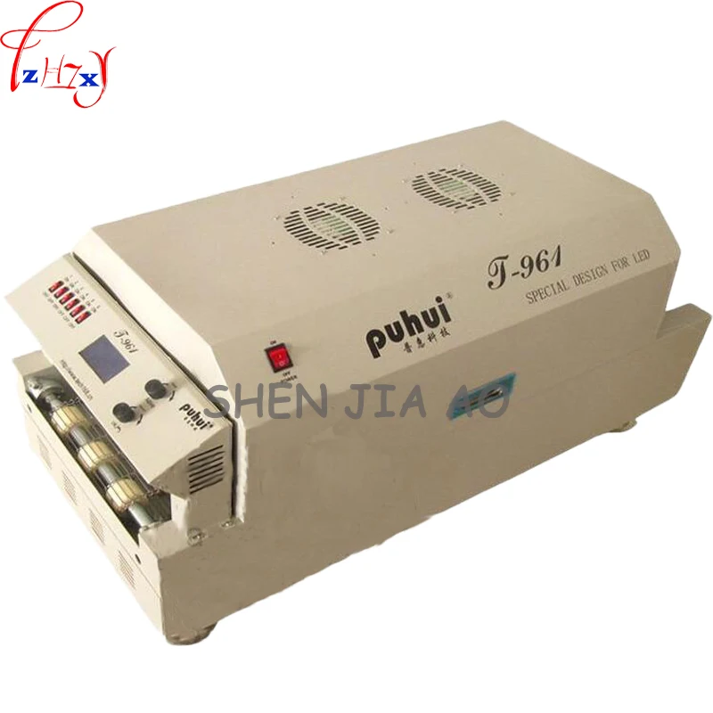 1pc 220V T961 Reflow Furnace 6 Temperature Zone Channel Reflow Welder Micro SMT Intelligent Infrared Reflow Welder