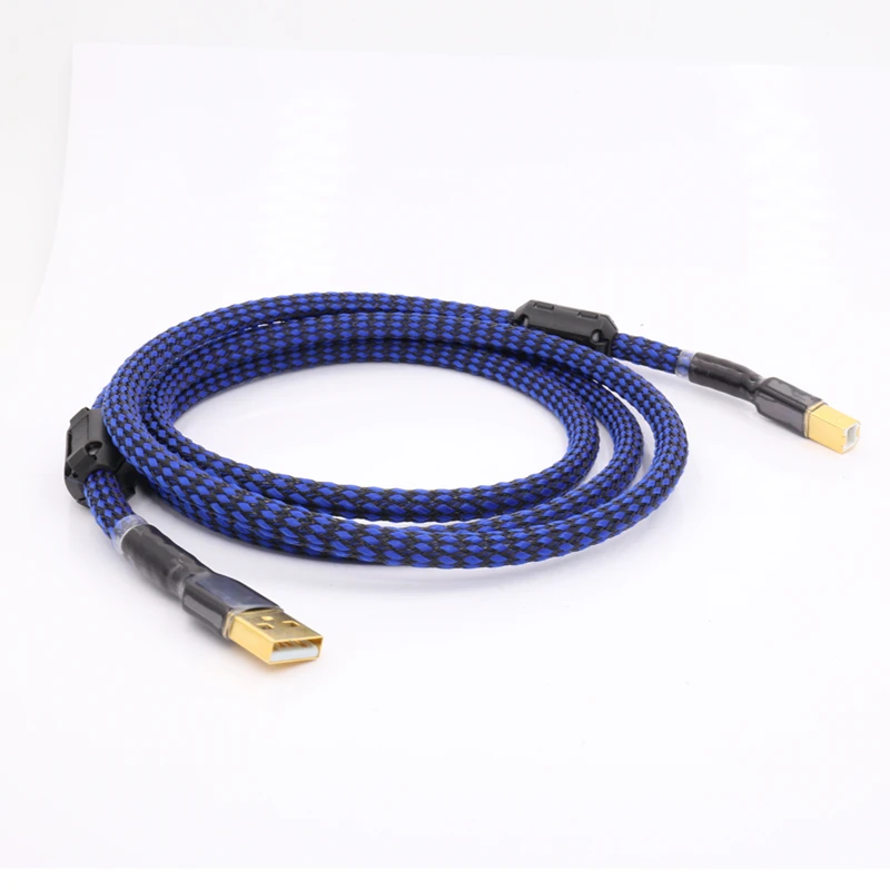 High Quality 2/3/5ft Gold plated Audiophile USB DAC Cable A to B OCC Audio Hifi Cable