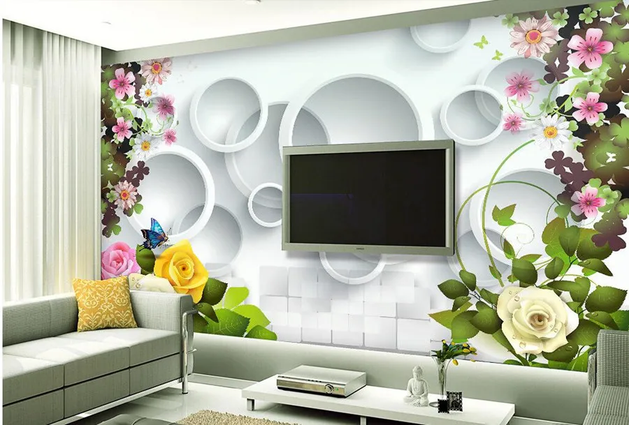 

Vogue beautiful rose flower 3D wallpaper papel de parede, living room sofa TV wall bedroom wall papers home decor large murals