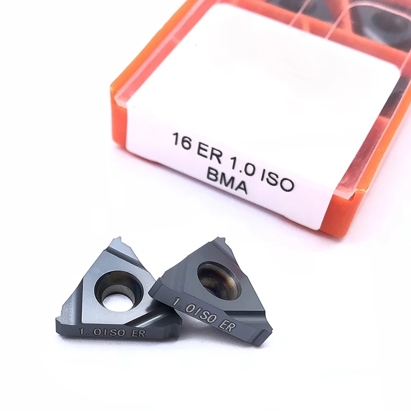 

10 pieces 16ER 16IR 0.5ISO 0.75ISO 1.0ISO 1.25ISO 1.50ISO 1.75ISO 2.0ISO BMA threaded insert CNC carbide thread turning tool