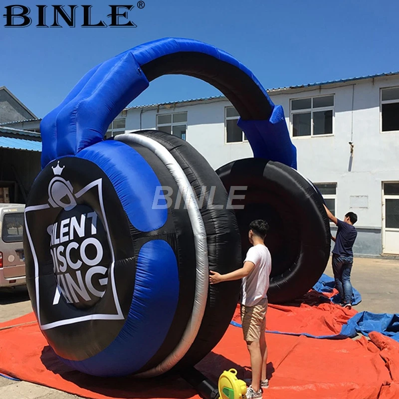 Fashionable advertising inflatable headset arch earphone shape headphone arch inflatable gantry for music event decoration