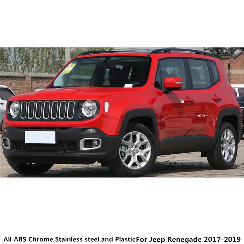 For Jeep Renegade 2017 2018 2019 2020 Stainless Steel Front Bumper Tailgate Pedal Strip Trim Plate Lamp Threshold