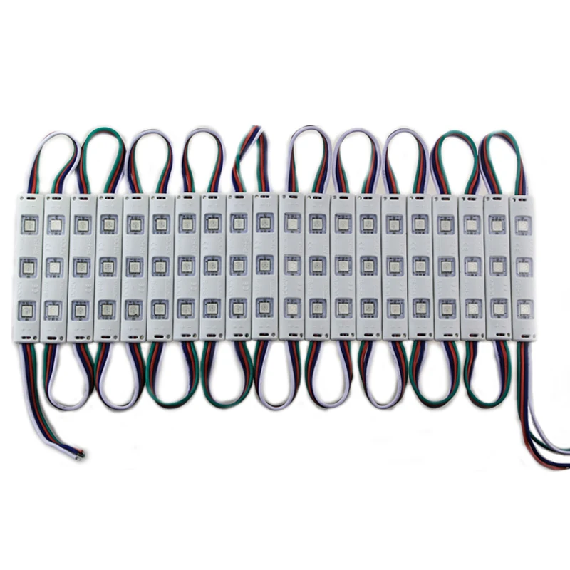 500pcs/lot Best price IP65 5730 3 LED MODULE Waterproof Warm White Green White RGB Injection Molding Light for DC 12V, 75mm*13mm