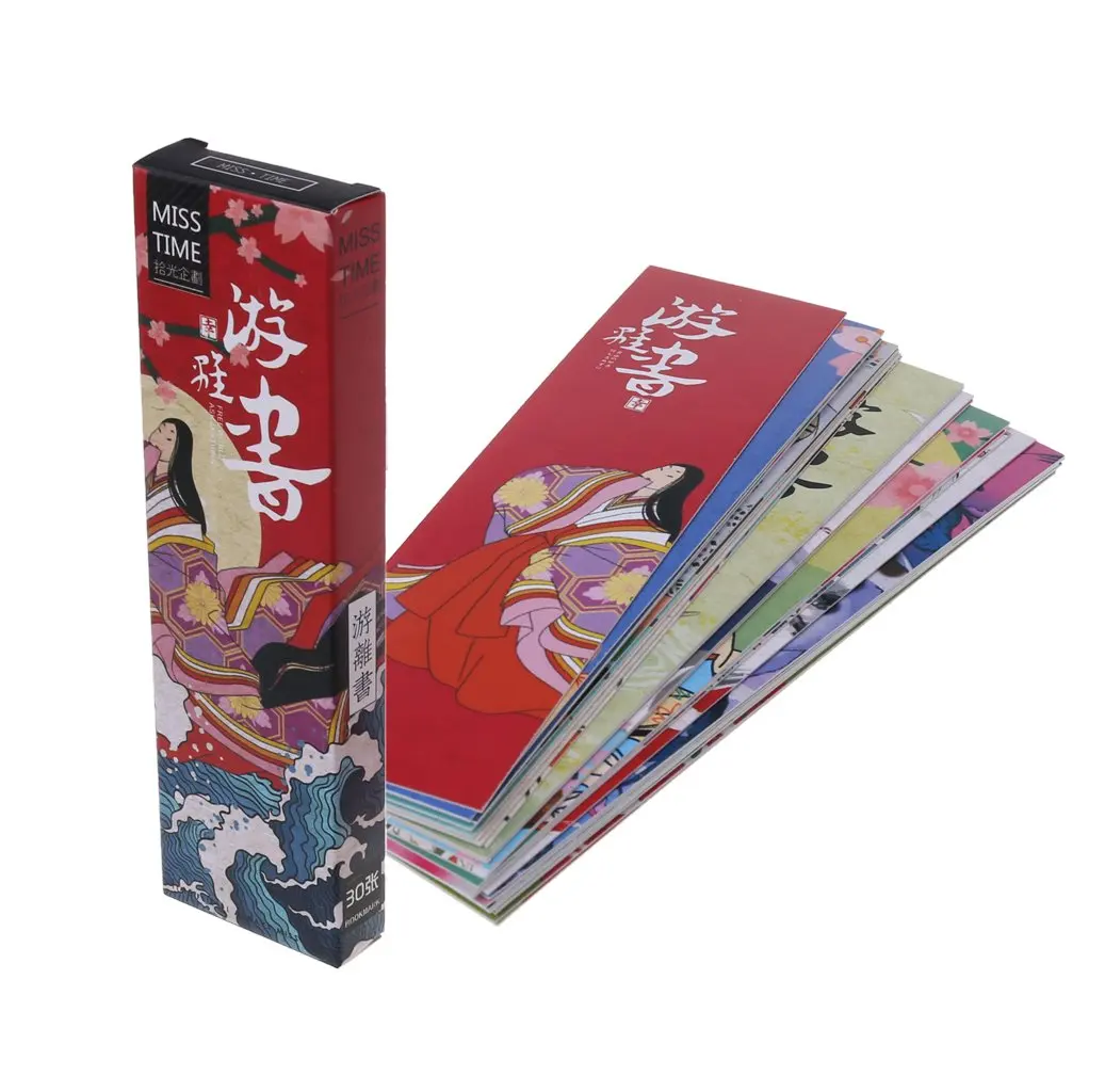 Set Of 30pcs Japanese Style Paper Bookmark Book Marks Label Gift For Children Women Girls